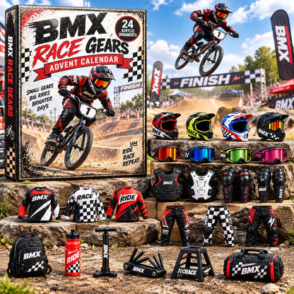 BMX Race Gears Advent Calendar 2026 - 24-Day Festive Countdown, Acrylic Charms Blind Box