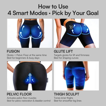 Monizes™ 3-Zonen EMS Toning Shorts: Gezielte Unterstützung für Bauch, Gesäß & Beckenboden